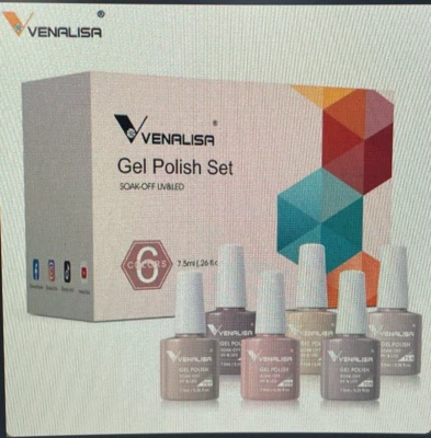 Set 6 Stück Venalisa Soak Off UV LED GEL 6 Farben  Gel Nagellack Set 7,5 ml... - Bild 1 von 2