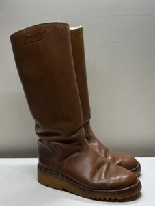 Vintage Arcus Sattelbraun Leder Sherpa Reißverschluss Campus Reiter Stiefel Herren Größe 11 - Bild 1 von 8