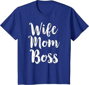 Wife Mom Boss Mothers Day Gift Mommy Mama Momma Youth Unisex T-shirt - Picture 1 of 4