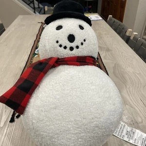 Brentwood Originals Holiday Decorative Pillow Snowman NEW Plush Huggable Comfort - Picture 1 of 8