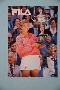 Monica Seles - 1992 Fila promotion card - Australian Open winner 1992