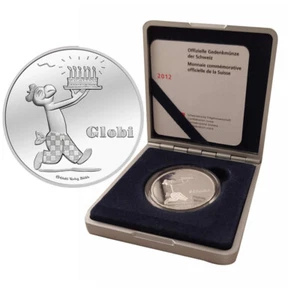 2012 * 20 Francs Silber Schweiz "80 Years of Globi" (KM 144) PROOF - Bild 1 von 2