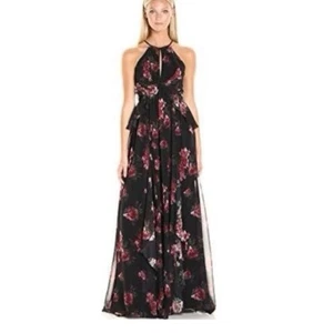 ERIN By Erin Fetherston Maxi Dress 2 Multicolor Floral Tiered Ruffle Olivia Gown - Picture 1 of 7