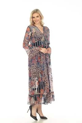 Johnny Was Ontar Beesley Button Front Maxi Slip Dress Boho Chic C39623B8 - Image 1 of 4