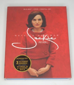 Jackie (Blu-ray & DVD, 2016 Film) Natalie Portman, Includes Slipcover - Picture 1 of 4
