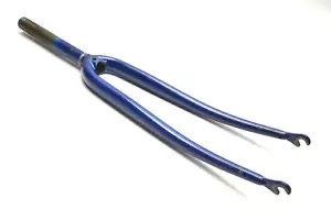 Y BLUE RACE BICYCLE 700c WHEEL 1" THREADED CR-MO FORK 170 MM STEERER - Picture 1 of 10