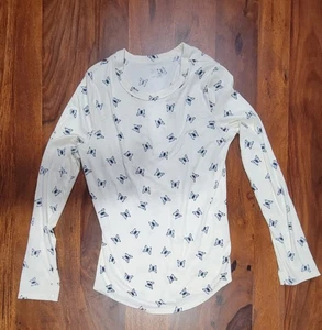 Damen No Boundaries Langarmshirt mit Schmetterlingsdruck Large gebraucht - Bild 1 von 3