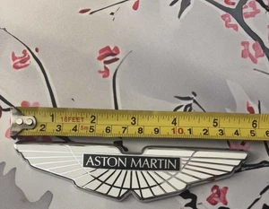 Aston Martin Black And Silver With Pins On The Back Badge - Picture 1 of 2