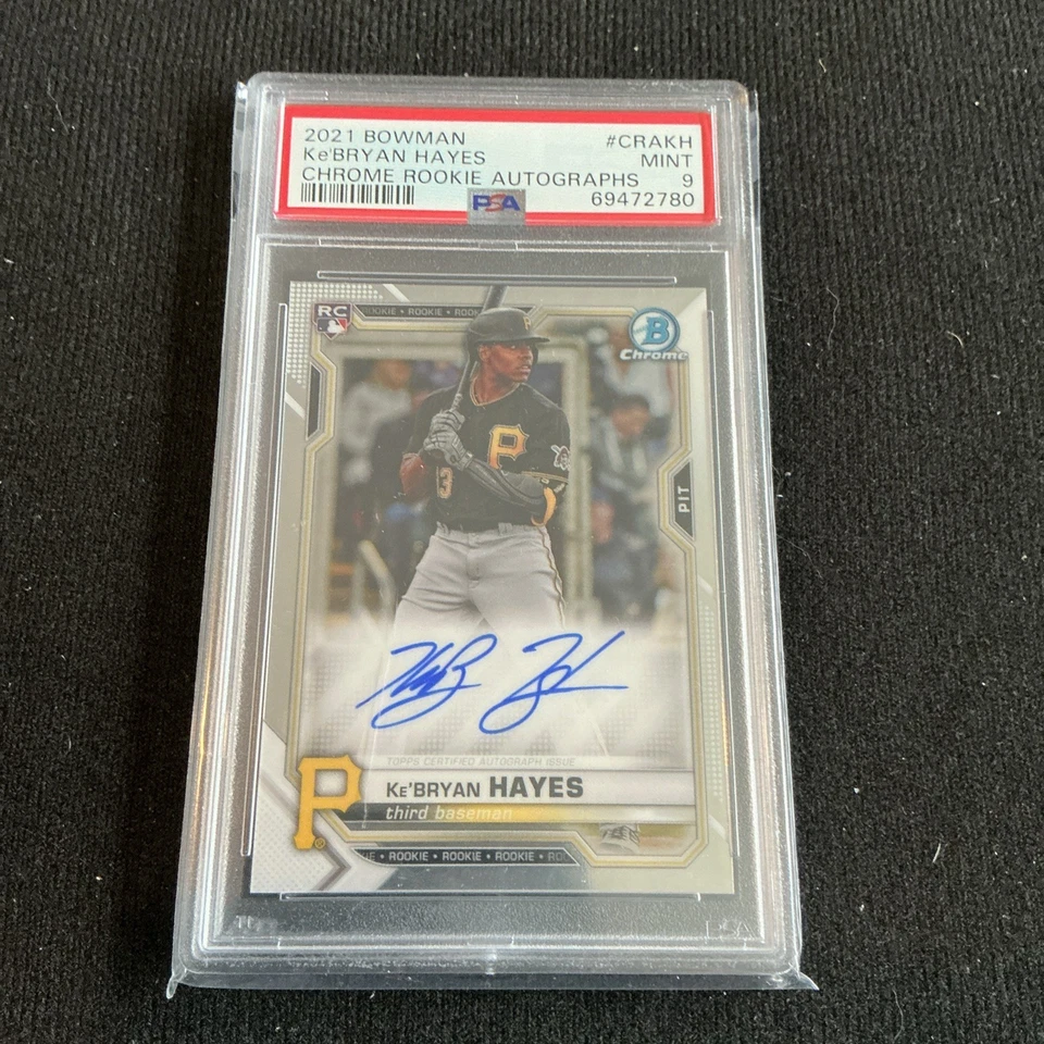Ke'Bryan Hayes 2021 Bowman Chrome Rookie Autographs #CRAKH Auto PSA 9 - Image 1 of 2