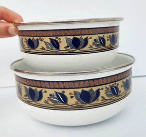 Lote Juego 2 Cuencos Mezcladores Cocina Metal Mikasa Arabella Ligeros 7 1/4" y 6.5" - Imagen 1 de 13