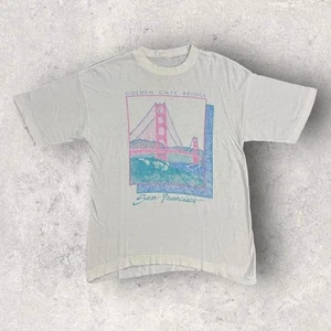 Vintage 90s USA Golden Gate Bridge San Francisco California Souvenir T-Shirt - Bild 1 von 3