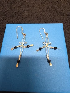 Silver Dangling Handcrafted Earrings Set Pre-owned - Picture 1 of 7