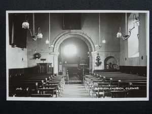 Derbyshire CLOWNE St John The Baptist Parish Church Interior - Old RP Postcard - Picture 1 of 2