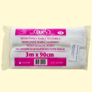 3 x (3m x 90 cm) Mullbinde 100% Baumwolle Verbandmittel Marlya Marlja Марля - Bild 1 von 1