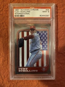 PSA POP 1: 1997 Bowman Chrome International -Curt Schilling #59 Mint 9 - Picture 1 of 2