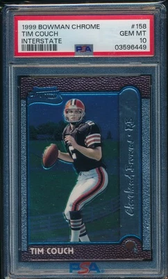 1999 Bowman Chrome Interstate TIM COUCH #158 PSA 10 GEM MINT Browns RC - Image 1 of 2