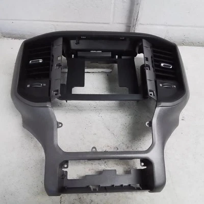 2022 Ram 2500 Center Display Dash Bezel Gray Powder Coat Color with Airvents - Image 1 of 4