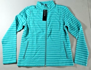 Jones New York Women's Full Zip Mock Neck Jacket, Jade, Small - Picture 1 of 6
