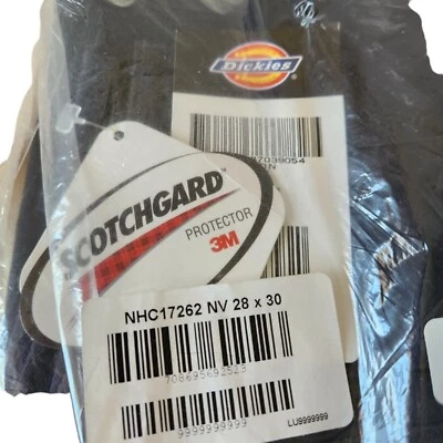 Men's Dickies Size 28x30 Work Pant Blue Scotchgard Flat Front NEW in Package - Image 1 of 4