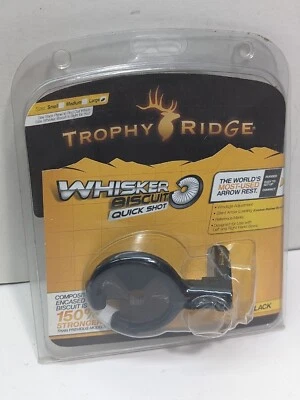New Trophy Ridge Whisker Biscuit Quick Shot Rest Universal RH/LH Large Black - Image 1 of 2