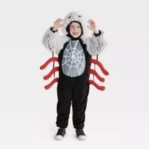 Hyde & Eek Infant Toddler Boys Girls Spider Hooded Plush Jumpsuit Costume 4T-5T - Picture 1 of 6