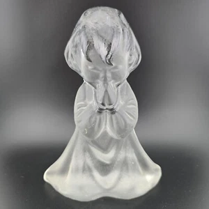 Viking Frosted Glass Praying Girl Bookend Paperweight with label USA May - Picture 1 of 10