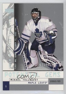 2002-03 Upper Deck Mask Collection /1250 Mikael Tellqvist #179 Rookie RC