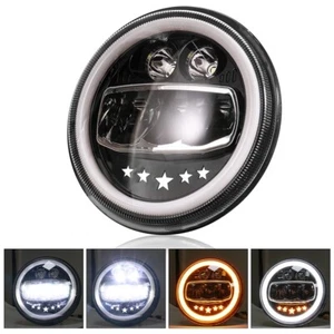 7" LED Motorcycle Truck Auto Headlight For Honda Kawasaki Harley Cafe Racer GN - Picture 1 of 10