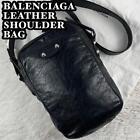 BALENCIAGA Classic Shoulder bag One-shoulder Logo Leather Black Zipper Women
