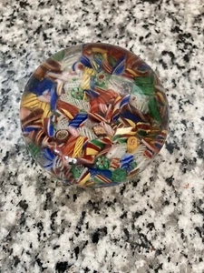 Vintage Scramble End of Day Millefiori Briefbeschwerer mundgeblasenes Glas - Bild 1 von 6