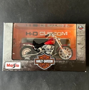 Harley Davidson 1984 FXST Softail Red 1:18 Scale - Picture 1 of 2
