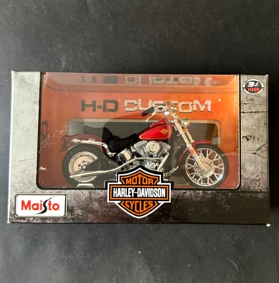 Harley Davidson 1984 FXST Softail Rosso 1:18 Scala - Immagine 1 di 2