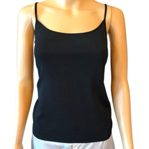 She’s So Italian Black Knit Tank Top Medium H18 - Picture 1 of 4