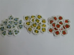 Sehr hübsches besticktes Spitzenherz & Blumenmotive im Vintage Stil - Bild 1 von 7