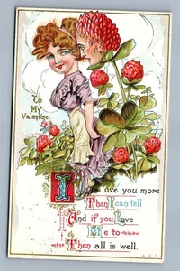 ANTIGUA POSTAL SAN VALENTÍN FLOR HOMBRE - Imagen 1 de 2