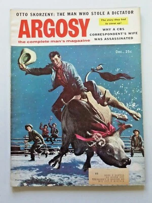 Vintage ARGOSY Men's Magazine December 1955 Man who Kidnapped Mussolini 6061 - Image 1 of 4