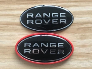 Rojo para Land Rover Range Rover Freelander parrilla/puerta trasera emblema insignia ovalada - Imagen 1 de 5
