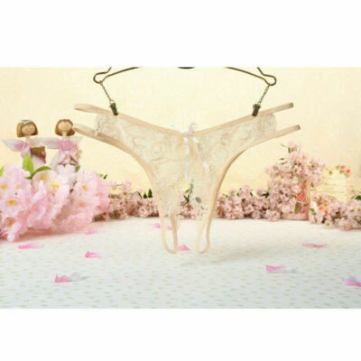 Bragas florales para mujer sin entrepierna ropa interior tangas lencería tanga calzoncillos de encaje Foto 1 de 4