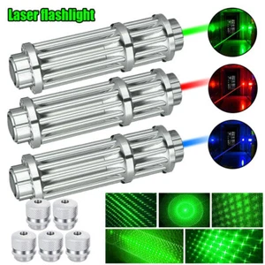 6 in1 Blue/Green/Red Laser Visible Beam Light Handheld Lamp SOS High Power Laser - Picture 1 of 19