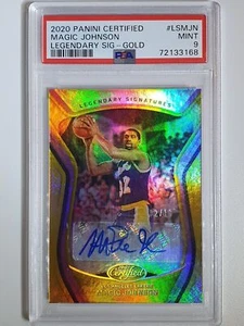 2020 Certified Magic Johnson AUTO GOLD /10 Signatures - PSA 9 (POP 1) - Picture 1 of 4