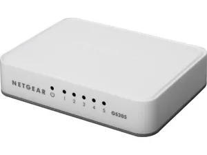 NETGEAR GS205 5 Port Unmanaged Silent Gigabit 10/100/1000 Mbps Ethernet Switch - Picture 1 of 9