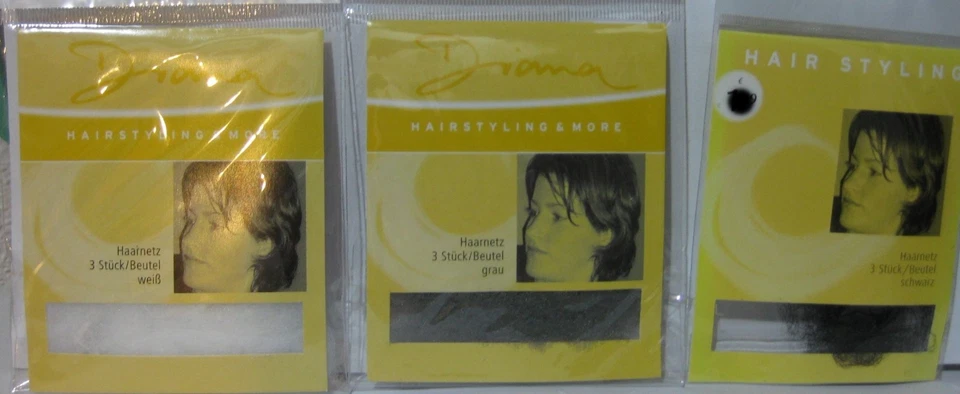 3/12 St. Diana Haarnetz Knotennetz extra fein feinmaschig Duttnetz NEU OVP
