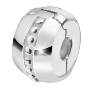 MATERIA Beads 925 Silber Stopper Clip Punkte Damen Charms Anhänger für Armband  - Bild 1 von 1