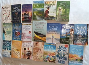 Nice Lot of 20 Romance PB Novels Various Popular Authors Wiggs Carr Balogh + - Picture 1 of 9