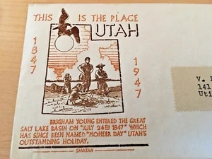 ANNIVERSARY OF UTAH   1947  POSTAL COVER  - Picture 1 of 1