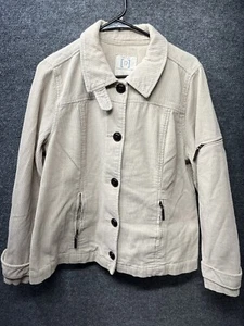 Relativity Jacket Women's Large Corduroy Beige Button Up Blazer - Picture 1 of 8