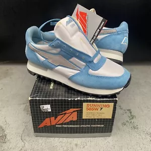 Vintage Avia 585 Womens Trainer White/Grey/Light Blue 1990s New w/ Box Sz 7w - Picture 1 of 7