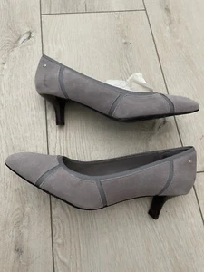 Rockport graue Wildleder Plateau hochhackige Pumps Adiprene von Adidas Größe 8 M - Bild 1 von 10