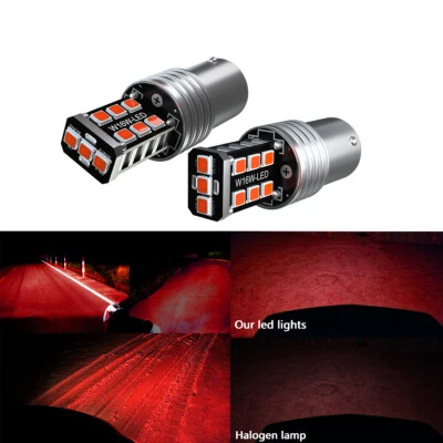2X 1157 LED Brake Light Safety Stop Tail Parking Bulb Bright Red - Image 1 of 4