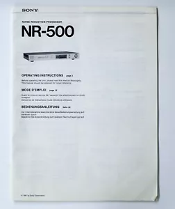 Manuale d'uso originale Sony n. 500 senza prezzo di riserva processore / Operating Instructions - Foto 1 di 1
